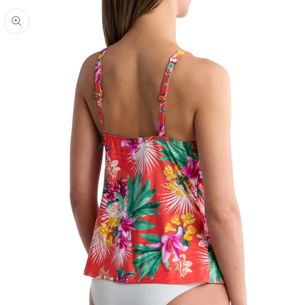 Jantzen Women’s Audrey Tropical Floral Tankini Top - Picture 3 of 11